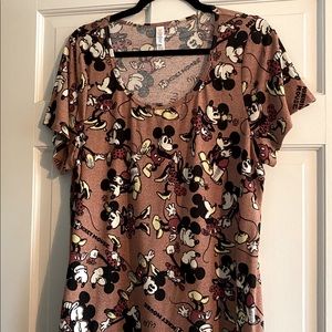 Lularoe Classic Tee with Mickey/Minnie theme